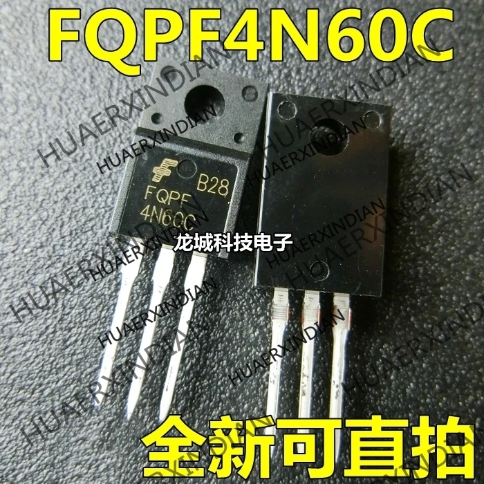 10PCS/LOT NEW 4N60 FQPF4N60C TO-220F MOS 4A 600V in stock