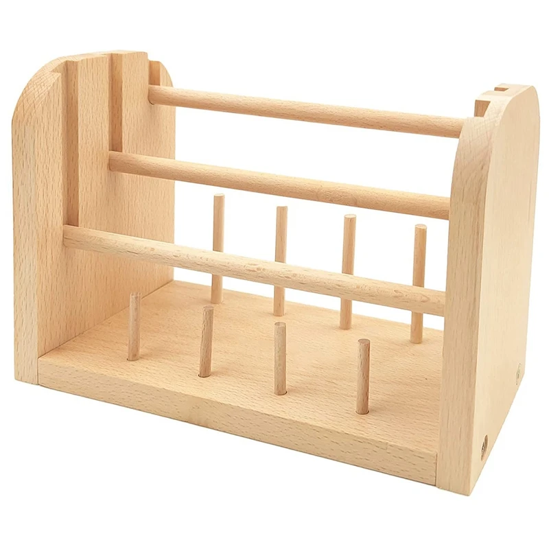 Wooden Spools Holder with 3 Thread Spool/Multifunctional Beech Thread Rack Organizer for Macrame Weaving Cord
Wooden Spools Holder with 3 Thread Spool/Multifunctional Beech Thread Rack Organizer for Macrame Weaving Cord