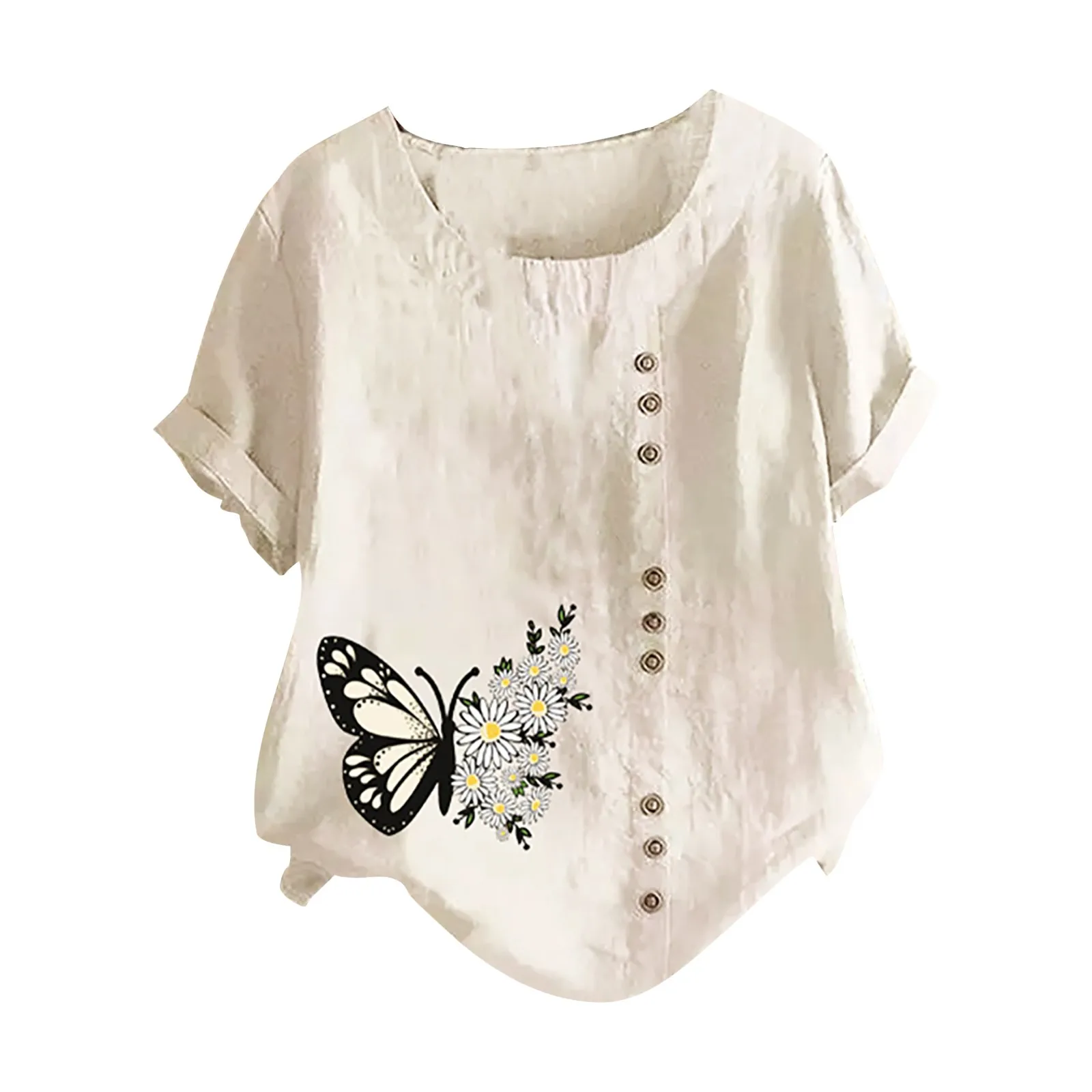 Women Casual O-neck Printed Loose Button Tunic Shirt Blouse Cotton Tops Vetement Blouses Femme Blusas Mujer De Moda 2021
Women Casual O-neck Printed Loose Button Tunic Shirt Blouse Cotton Tops Vetement Blouses Femme Blusas Mujer De Moda 2021