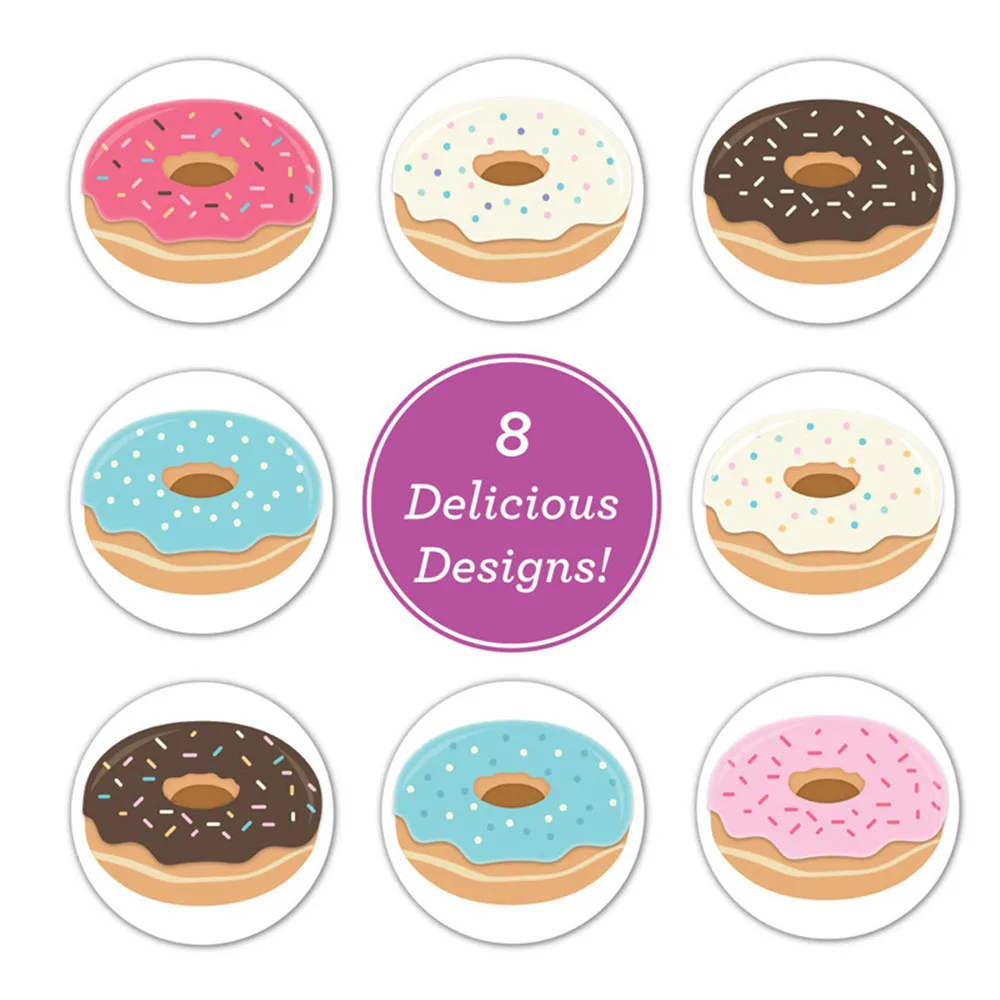 Donut Stylish Stickers 500pcs Delicious Foods Decorative Stickers For Cake Bread Baking Wrapping Gift Box Label Tags 8 Designs
Donut Stylish Stickers 500pcs Delicious Foods Decorative Stickers For Cake Bread Baking Wrapping Gift Box Label Tags 8 Designs