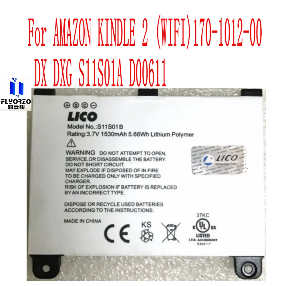 

100% Brand new high quality 1530mAh S11S01B Battery For KINDLE 2 (WIFI)170-1012-00 DX DXG S11S01A D00611 Mobile Phone