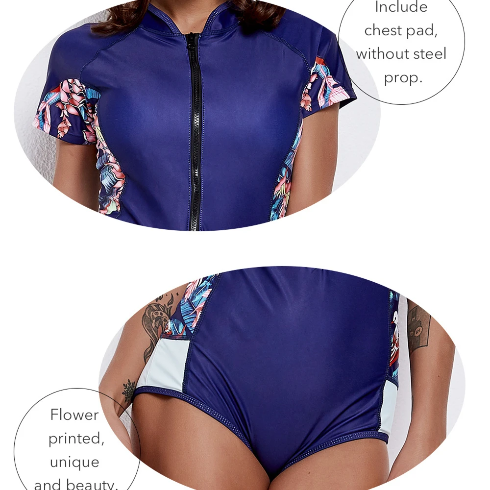 Summer Rash Guards Bodysuits Swimsuits Sexy Women Female Short Sleeve Surfing Diving Swimwear Swimming Bathing Suit
Summer Rash Guards Bodysuits Swimsuits Sexy Women Female Short Sleeve Surfing Diving Swimwear Swimming Bathing Suit