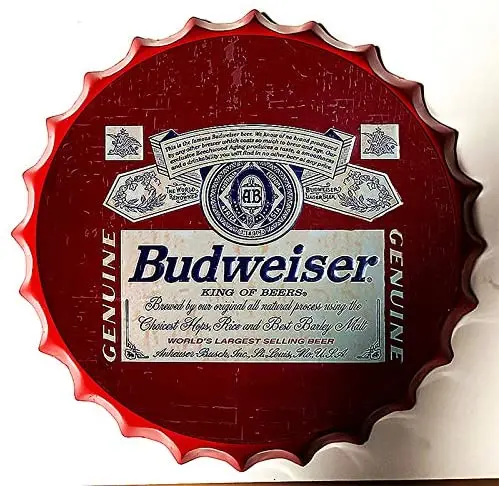 Retro Sign Beer Brand Logo Bottle Caps Retro Metal Tin Sign Diameter 13.8 Inches - Home Decor Bar Plaque Lounge Man Cave Garage
Retro Sign Beer Brand Logo Bottle Caps Retro Metal Tin Sign Diameter 13.8 Inches - Home Decor Bar Plaque Lounge Man Cave Garage