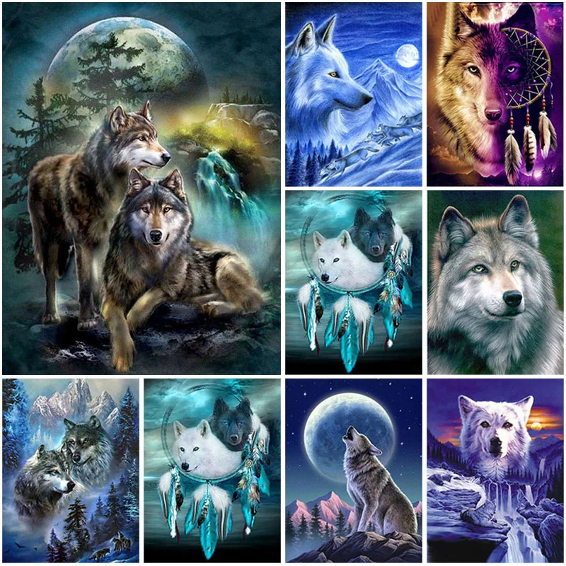 DIY Wolf 5D Diamond Painting Full Round Drill Animal Diamond Embroidery Cross Stitch Mosaic Home Decor Christmas Gift
DIY Wolf 5D Diamond Painting Full Round Drill Animal Diamond Embroidery Cross Stitch Mosaic Home Decor Christmas Gift
