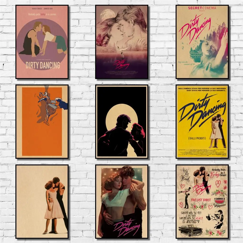 19 Designs Movie Dirty Dancing Kraftpaper Poster Artwork Fancy Wall Sticker for Coffee House Bar A3
19 Designs Movie Dirty Dancing Kraftpaper Poster Artwork Fancy Wall Sticker for Coffee House Bar A3