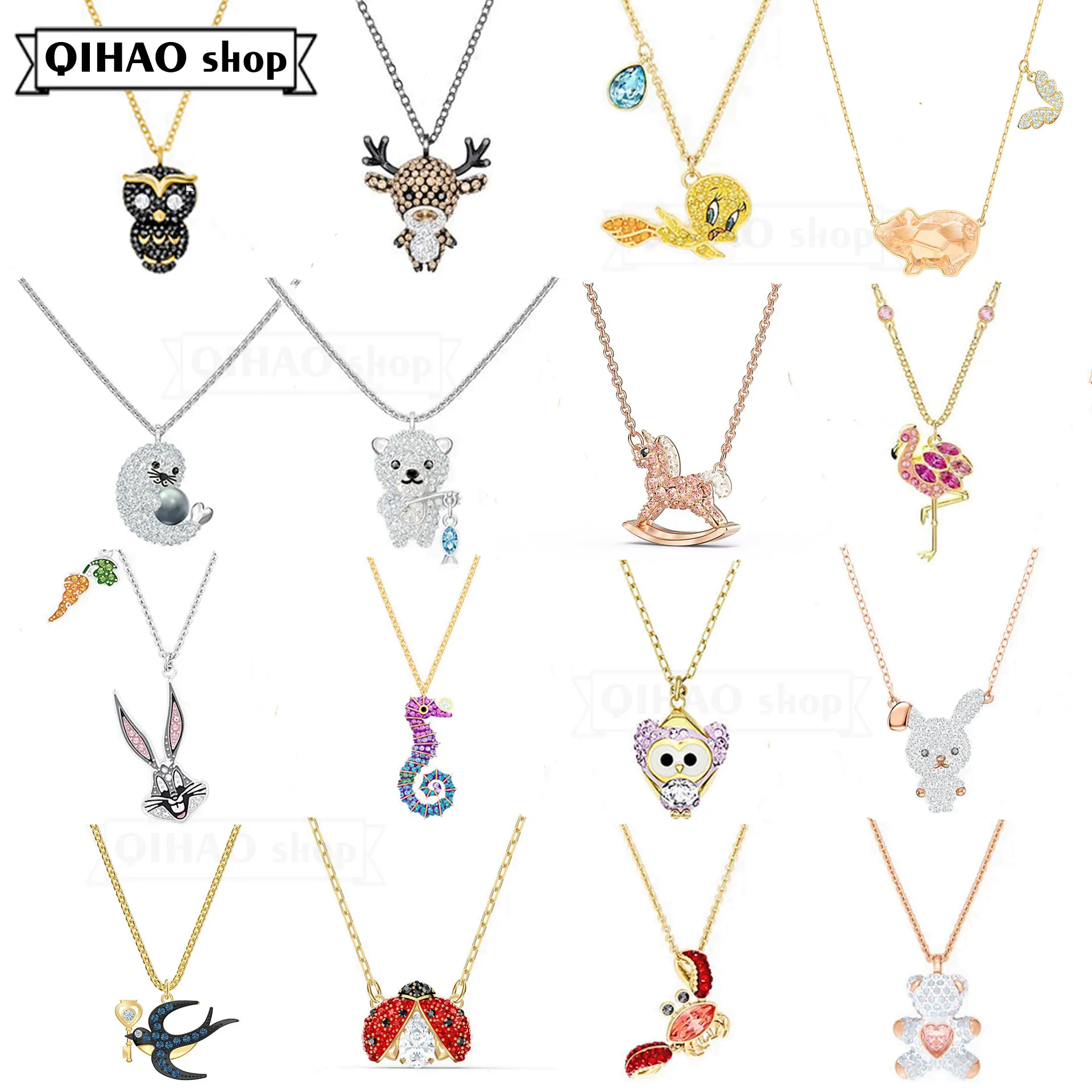2021 SWA 1:1 Fashion Jewelry Exquisite Lovely Rabbit Elk Pet Pig Ladybug Pendant Sweet Charm Female Pendant Necklace Wholesale
2021 SWA 1:1 Fashion Jewelry Exquisite Lovely Rabbit Elk Pet Pig Ladybug Pendant Sweet Charm Female Pendant Necklace Wholesale