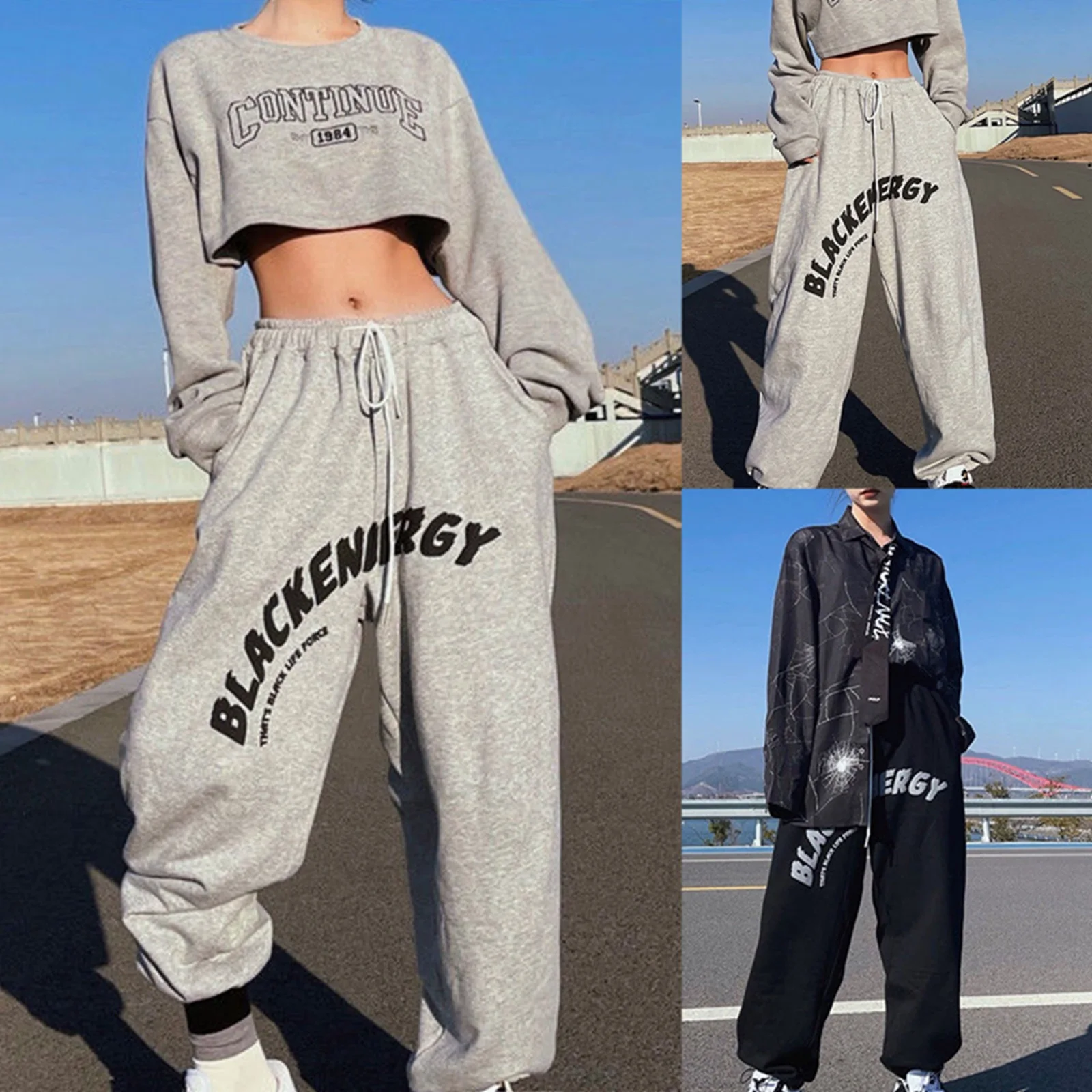 Women Sport Drawstring Elastic Waist Harem Pants Letters Printed Pattern Trousers Women's Clothing
Women Sport Drawstring Elastic Waist Harem Pants Letters Printed Pattern Trousers Women's Clothing