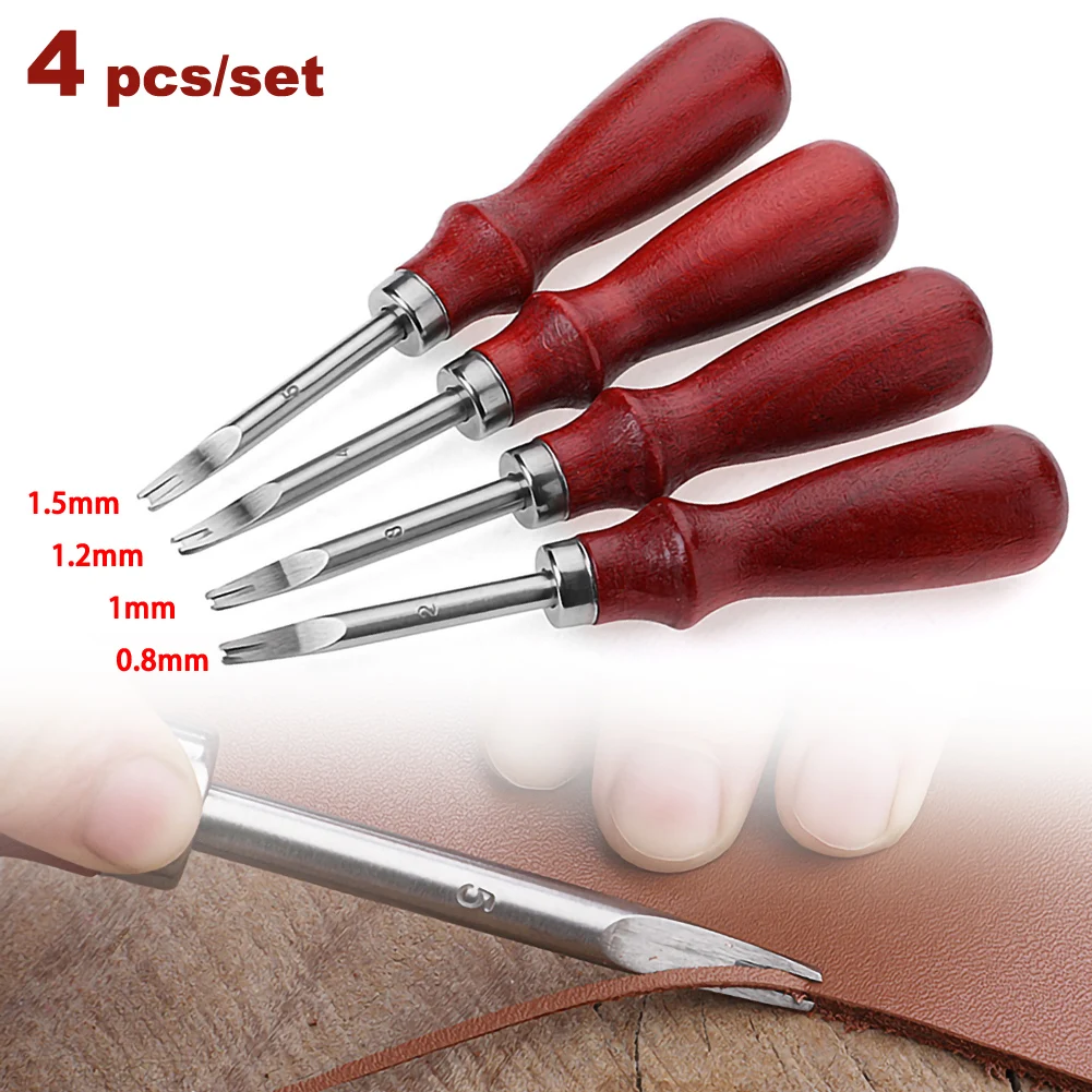 4pcs/set Leather Edge Cutter Skiving Tool Handle Leather Trimmer Edge Skiving Beveler Craft Leathercraft Tools 0.8/1/1.2/1.5mm
4pcs/set Leather Edge Cutter Skiving Tool Handle Leather Trimmer Edge Skiving Beveler Craft Leathercraft Tools 0.8/1/1.2/1.5mm