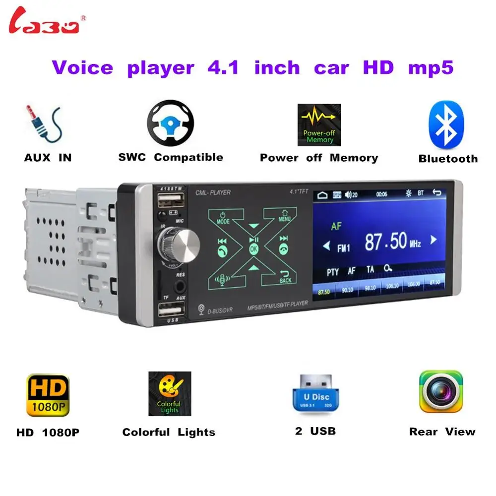 1din Car Radio Smart AI Voice Function Suppport Dual USB RDS Rear Microphone fast charging 4.1inch car MP5 player
1din Car Radio Smart AI Voice Function Suppport Dual USB RDS Rear Microphone fast charging 4.1inch car MP5 player