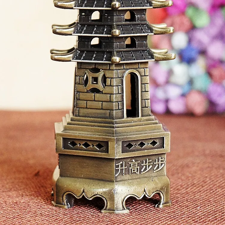 New Metal Crafts Wenchang Fengshui Tower Model Ornaments Electroplating Fine Wenchang Tower
New Metal Crafts Wenchang Fengshui Tower Model Ornaments Electroplating Fine Wenchang Tower