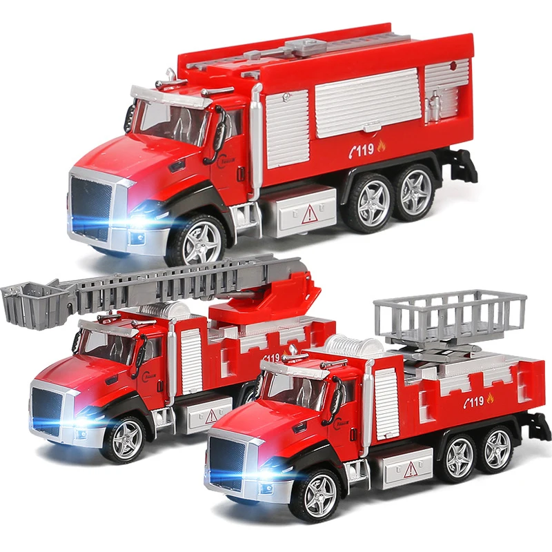 1:42 весы пожарные машины Модель автомобиля литые игрушки автомобили Hot Pull Back Wheels 21