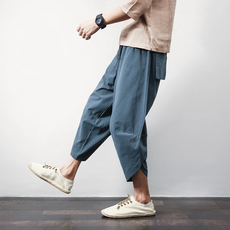 Cotton Linen Mens Harem Pants Summer Male Casual Calf-Length Pants 2021 Solid Big Pocket Baggy Pants Trousers
Cotton Linen Mens Harem Pants Summer Male Casual Calf-Length Pants 2021 Solid Big Pocket Baggy Pants Trousers