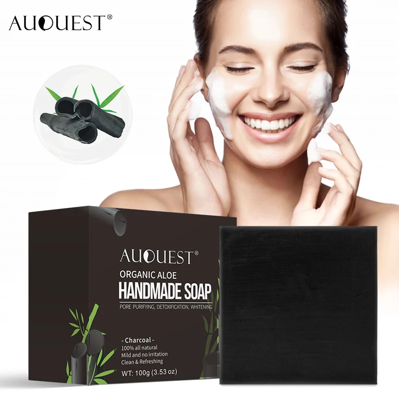 AuQuest Bamboo Charcoal Soap Exfoliation Pores Shrink Bioactive Whitening Body Face Cleanser Handmade Cleanser Beauty Skin Care
AuQuest Bamboo Charcoal Soap Exfoliation Pores Shrink Bioactive Whitening Body Face Cleanser Handmade Cleanser Beauty Skin Care