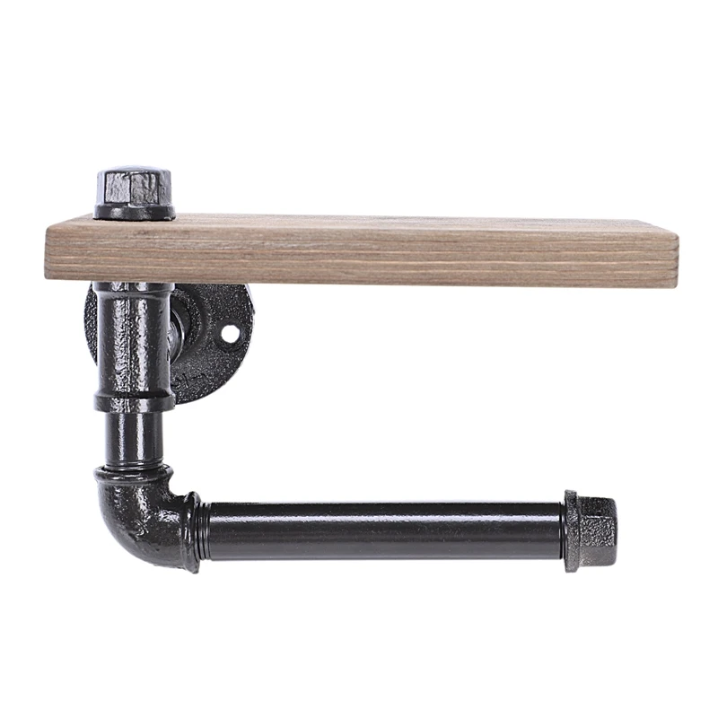 Toilet Roll Holder Multifunction Retro-Styled Iron Pipe Wall Mount Paper Towel Rack with Wooden Storage Shelf Retro Bathroom Rac
Toilet Roll Holder Multifunction Retro-Styled Iron Pipe Wall Mount Paper Towel Rack with Wooden Storage Shelf Retro Bathroom Rac