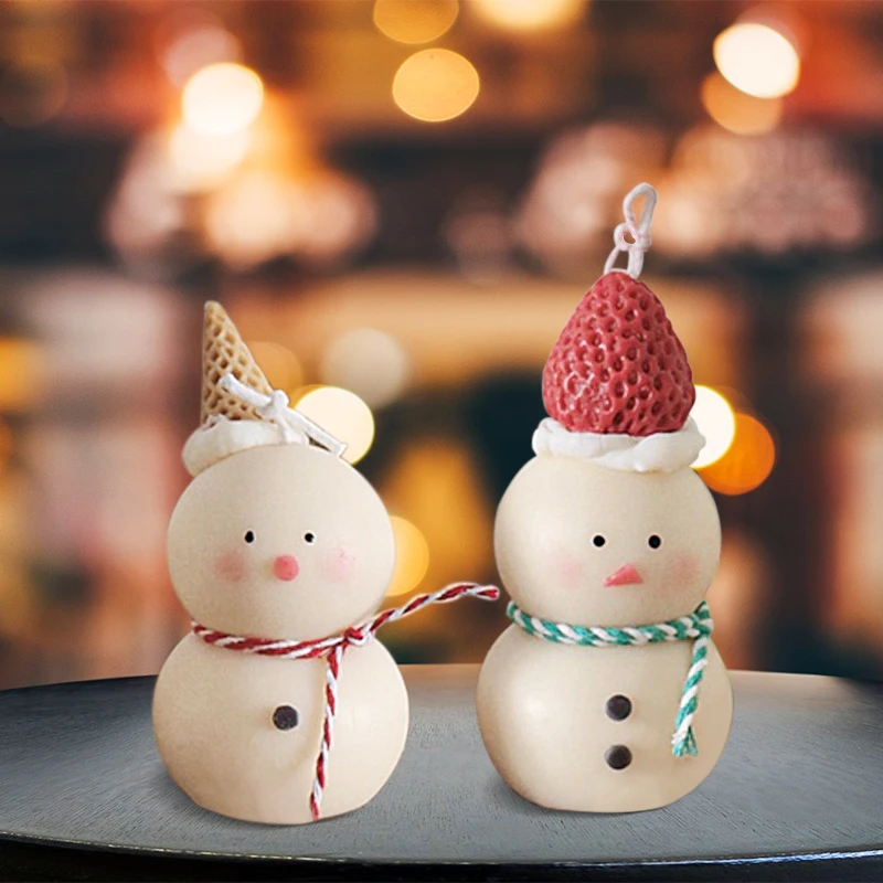 2021 Рождественская форма для свечей снеговика мыло кукла снеговик детское