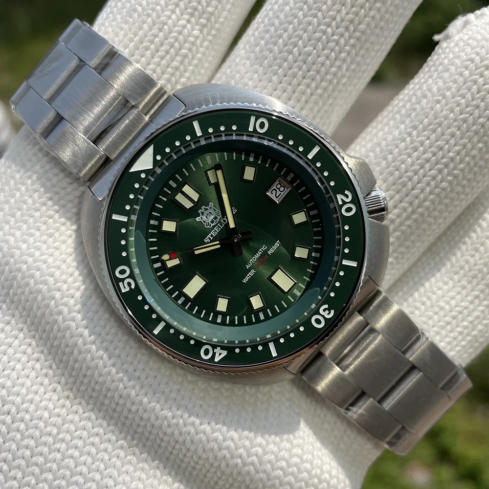 STEELDIVE Men Watch 44mm Diver PT5000 Automatic Movement Stainless Steel Bracelet Sapphire 20ATM Waterproof Luminous Dive Watch
STEELDIVE Men Watch 44mm Diver PT5000 Automatic Movement Stainless Steel Bracelet Sapphire 20ATM Waterproof Luminous Dive Watch
