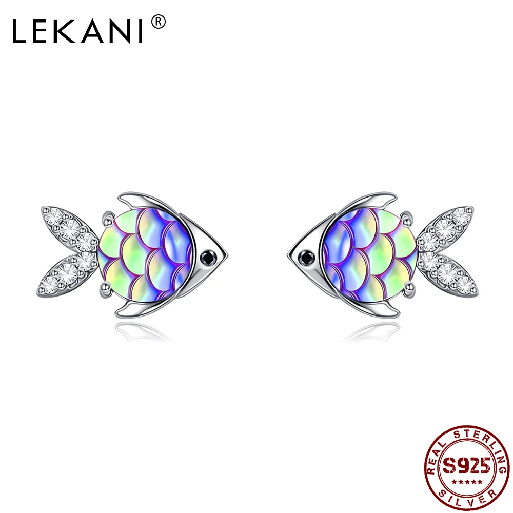 LEKANI 925 Sterling Silver Stud Earrings Multicolor Resin Cute Fish Earring For Women Dancing Party Fine Jewelry Wholesale New
LEKANI 925 Sterling Silver Stud Earrings Multicolor Resin Cute Fish Earring For Women Dancing Party Fine Jewelry Wholesale New
