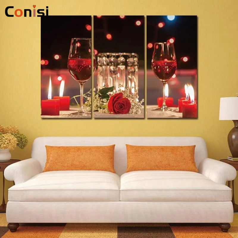 Conisi Nordic Red Wine Glass Rose 3 Panels Wall Art Canvas Paintings Home Decor Nightlife Poster for Dinnerroom Decoration
Conisi Nordic Red Wine Glass Rose 3 Panels Wall Art Canvas Paintings Home Decor Nightlife Poster for Dinnerroom Decoration