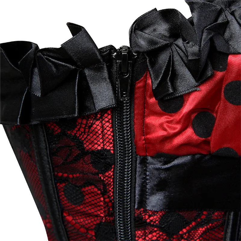 Burlesque Corset Dresses Bustier Skirt Tutu Set Lace Up Gothic Victorian Corset with Straps Lolita Vintage Coaplay Costume Red
Burlesque Corset Dresses Bustier Skirt Tutu Set Lace Up Gothic Victorian Corset with Straps Lolita Vintage Coaplay Costume Red