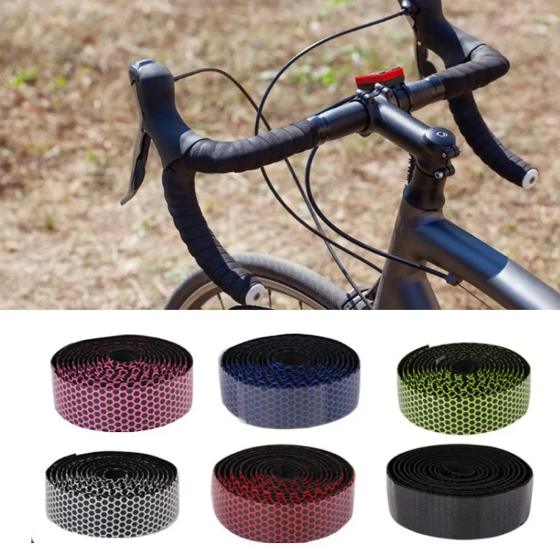 Bicycle Handlebar Tape MTB Road Bike Anti-slip Handle Bar Tapes Wrap Pattern Sponge Fixing Straps Bicycle Accessories New 
Bicycle Handlebar Tape MTB Road Bike Anti-slip Handle Bar Tapes Wrap Pattern Sponge Fixing Straps Bicycle Accessories New