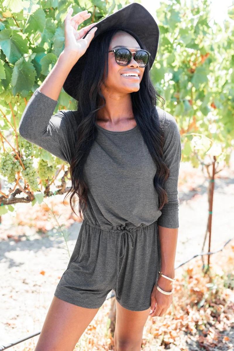 OneLineFox Women's Summer Solid 3/4 Sleeve Off Shoulder Drawstring Tie Waist One Piece Casual Loose Short Jumpsuit Summer Pant 
OneLineFox Women's Summer Solid 3/4 Sleeve Off Shoulder Drawstring Tie Waist One Piece Casual Loose Short Jumpsuit Summer Pant