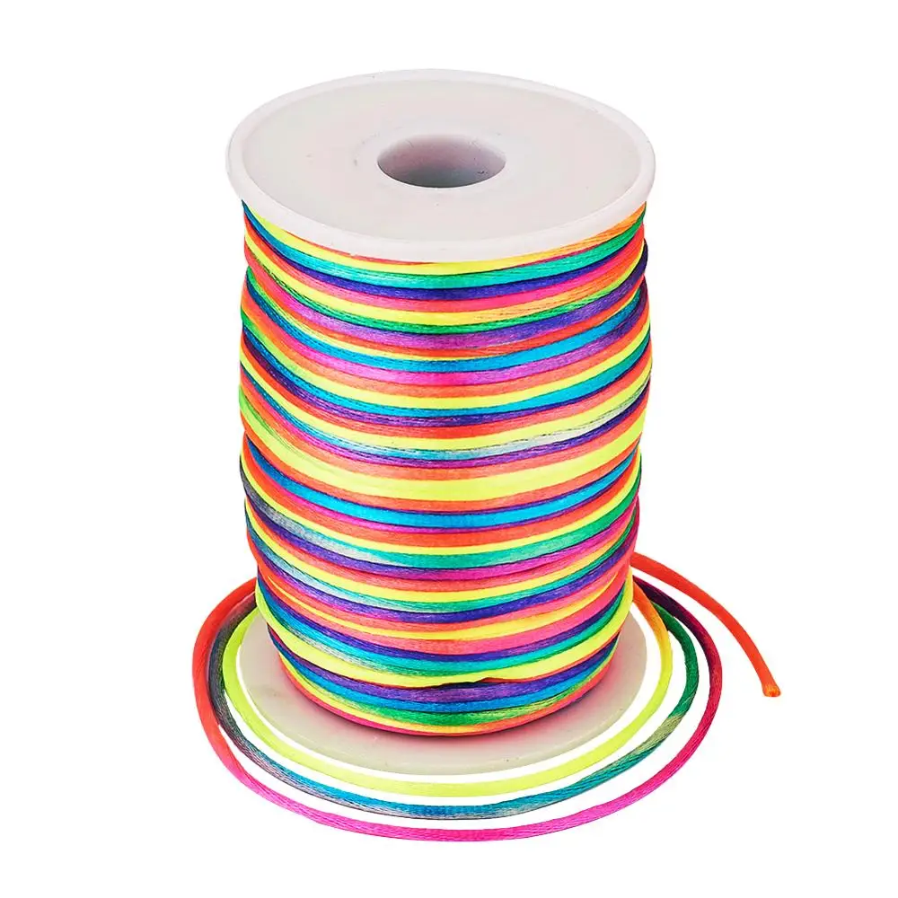 Polyester Cord Rattail Cords Colorful 2mm Elastic rope For Bracelet Anklet Masks DIY Making
Polyester Cord Rattail Cords Colorful 2mm Elastic rope For Bracelet Anklet Masks DIY Making