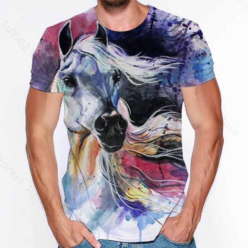 Cool Steed 3D Print T Shirt Watercolor Animals Streetwear Man Women Clothing Summer Short Sleeve Tee Streetwear Tops
Cool Steed 3D Print T Shirt Watercolor Animals Streetwear Man Women Clothing Summer Short Sleeve Tee Streetwear Tops