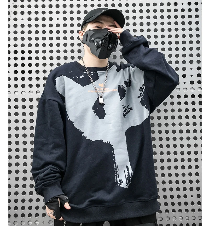 Толстовка Techwear с принтом, мужская модель 2021, пуловер с вышивкой из двух частей, уличная одежда в стиле хип-хоп, толстовки, свитшоты
Толстовка Techwear с принтом, мужская модель 2021, пуловер с вышивкой из двух частей, уличная одежда в стиле хип-хоп, толстовки, свитшоты