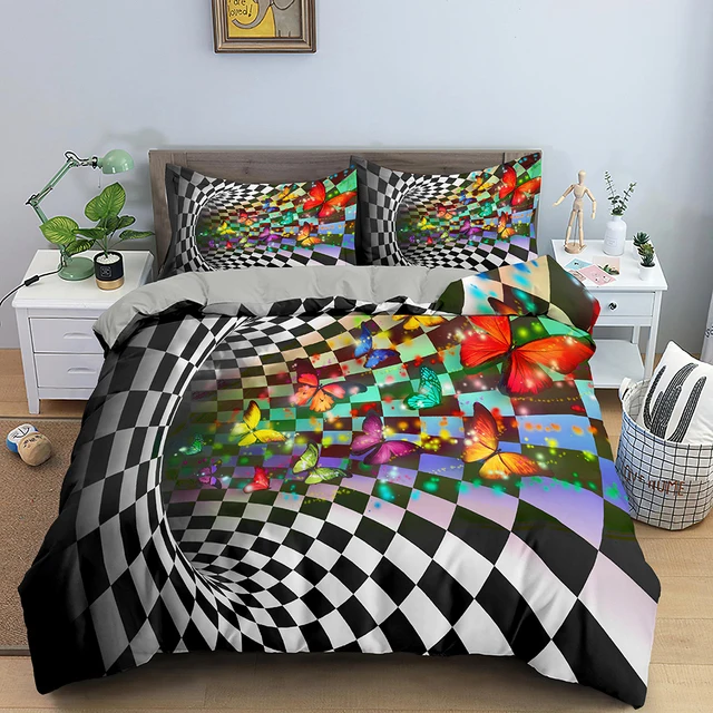 Geometric Pattern Duvet Cover Psychedelic Bedding Set Comfortable Quilt Cover Set With Zipper Closure Queen King Size
Geometric Pattern Duvet Cover Psychedelic Bedding Set Comfortable Quilt Cover Set With Zipper Closure Queen King Size