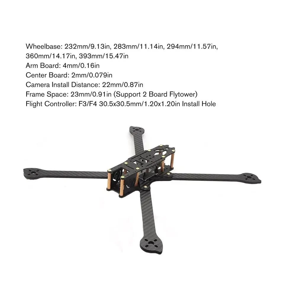 XL5/6/7/8/9 232/283/294/360/390mm Carbon Fiber FPV Raicng Frame Kit Four-axis Through Machine Frame for RC Drone
XL5/6/7/8/9 232/283/294/360/390mm Carbon Fiber FPV Raicng Frame Kit Four-axis Through Machine Frame for RC Drone