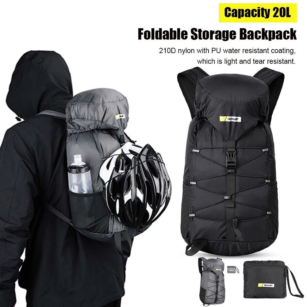 Fashion Bicycle Bag 20L 210D Nylon Large Capacity Foldable Storage Backpack Waterproof Cycling Outdoor Hiking Camping Sports Bag
Fashion Bicycle Bag 20L 210D Nylon Large Capacity Foldable Storage Backpack Waterproof Cycling Outdoor Hiking Camping Sports Bag