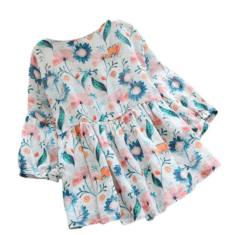 Women Floral Blouse 2021 Summer New Korean Style Fashion Loose Fresh Five-point Sleeve Thin Casual V-neck Blouse Puff Sleeve
Women Floral Blouse 2021 Summer New Korean Style Fashion Loose Fresh Five-point Sleeve Thin Casual V-neck Blouse Puff Sleeve