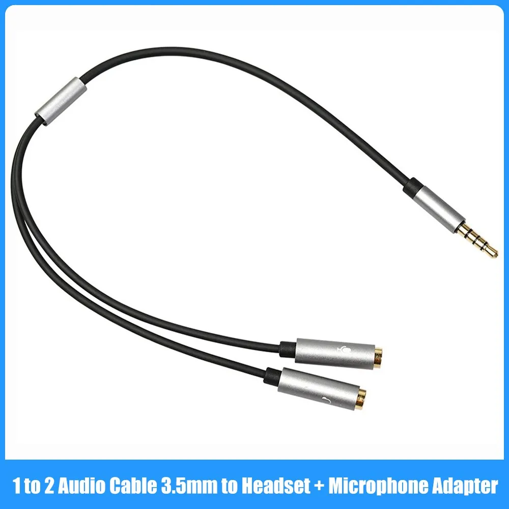 1 to 2 Audio Cable 3.5mm to Headset + Microphone Adapter Cord Connector For Android iOS Aluminum Alloy Type/TPE Type
1 to 2 Audio Cable 3.5mm to Headset + Microphone Adapter Cord Connector For Android iOS Aluminum Alloy Type/TPE Type