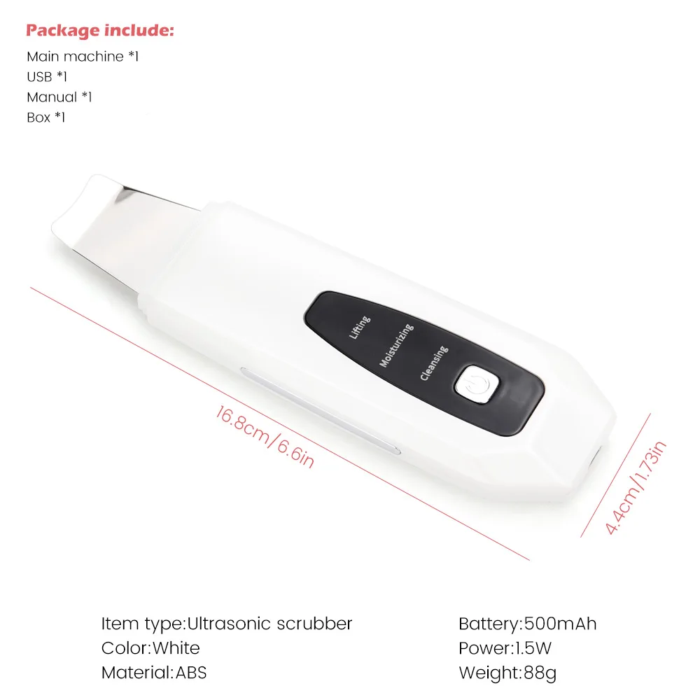 New Ultrasonic Skin Scrubber Deep Face Cleaning Machine Peeling Shovel Facial Pore Cleaner Face Skin Scrubber Lift Machine
New Ultrasonic Skin Scrubber Deep Face Cleaning Machine Peeling Shovel Facial Pore Cleaner Face Skin Scrubber Lift Machine