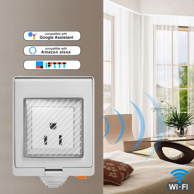 Интеллектуальный выключатель света SONOFF S55 Водонепроницаемый Wifi смарт-Мощность