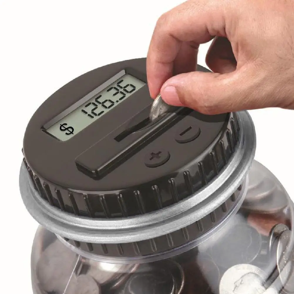 Piggy Bank Counter Coin Electronic Digital LCD Counting Coin Money Saving Box Jar Coins Storage Box for US Dollars
Piggy Bank Counter Coin Electronic Digital LCD Counting Coin Money Saving Box Jar Coins Storage Box for US Dollars