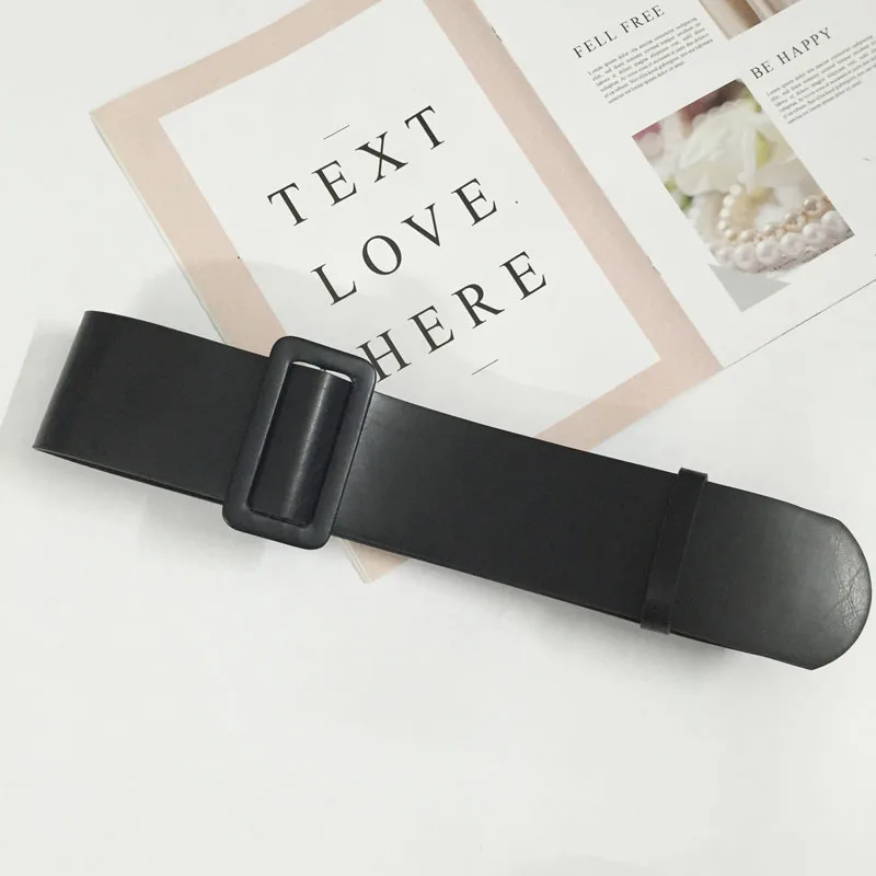 Ms waist sealing Wide PU Leather Decoration Skirt Shirt Dress Round Buckle Rectangle Black White Belt Simple Versatile Belt
Ms waist sealing Wide PU Leather Decoration Skirt Shirt Dress Round Buckle Rectangle Black White Belt Simple Versatile Belt