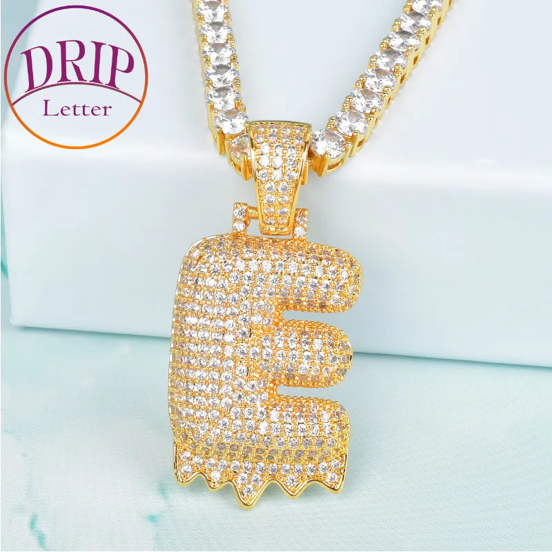 White Color Drip Bubble Letters A-Z Single Pendant For Men Women Gold Color Cubic Zircon Hip Hop Necklaces Jewelry
White Color Drip Bubble Letters A-Z Single Pendant For Men Women Gold Color Cubic Zircon Hip Hop Necklaces Jewelry