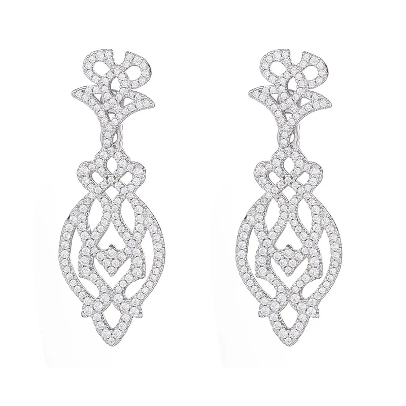 Luxurious Zircon Micro Inlay Hollow Out Vine Flower Earring Bridal Wedding Jewelry Prom Temperament Elegant Gifts For Women
Luxurious Zircon Micro Inlay Hollow Out Vine Flower Earring Bridal Wedding Jewelry Prom Temperament Elegant Gifts For Women