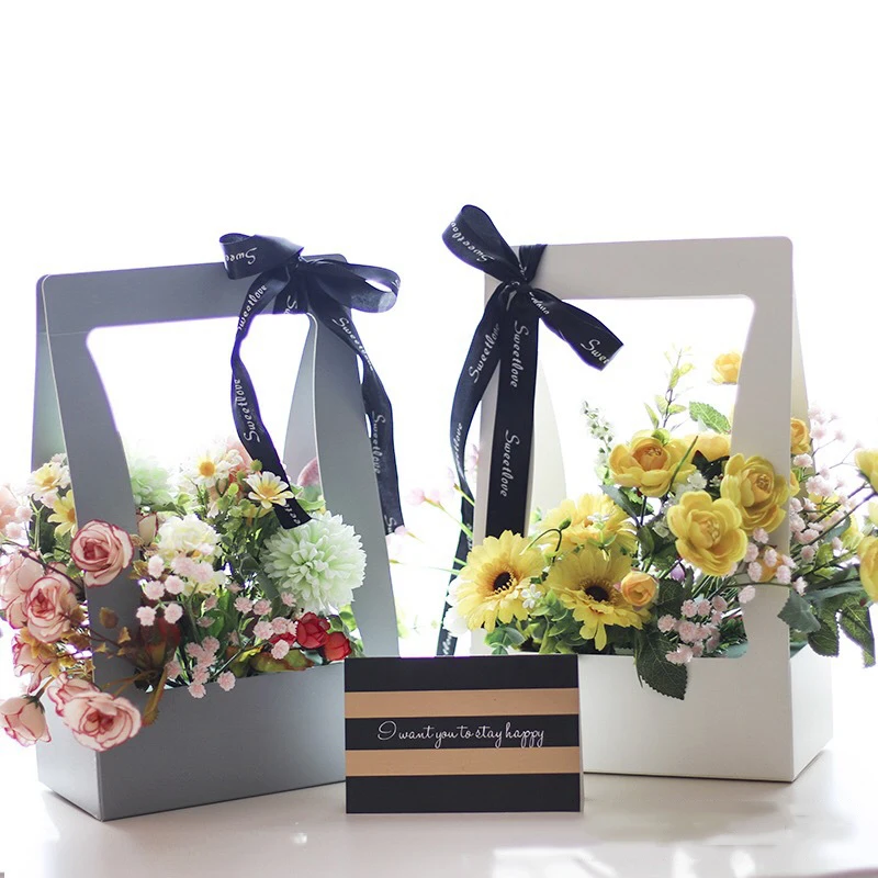 6 Pcs Portable Waterproof Paper Flower Basket Folded Paper Flower Packaging Gift Box Wedding Decor
6 Pcs Portable Waterproof Paper Flower Basket Folded Paper Flower Packaging Gift Box Wedding Decor