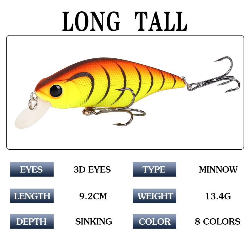 1Pcs Small Minnow Fishing Lure 3D Eyes Isca Artificial Wobbler Sinking Leurre Peche Fishing Lures Bait 9cm 13g Plastic Hard Lure
1Pcs Small Minnow Fishing Lure 3D Eyes Isca Artificial Wobbler Sinking Leurre Peche Fishing Lures Bait 9cm 13g Plastic Hard Lure