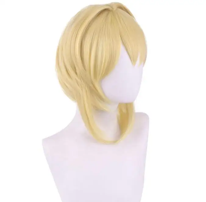 30CM Anime Short Wig Cosplay Game Genshin Impact Traveler Lumine Blonde Costume Heat Resistant Synthetic Hair Women Wigs
30CM Anime Short Wig Cosplay Game Genshin Impact Traveler Lumine Blonde Costume Heat Resistant Synthetic Hair Women Wigs