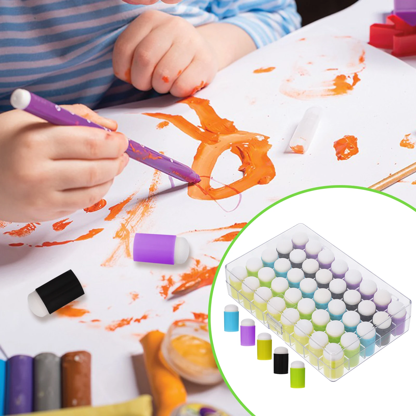 40Pcs Kids Painting Toys Finger Cots Cover Children DIY Arts and Crafts Supplies 
40Pcs Kids Painting Toys Finger Cots Cover Children DIY Arts and Crafts Supplies
