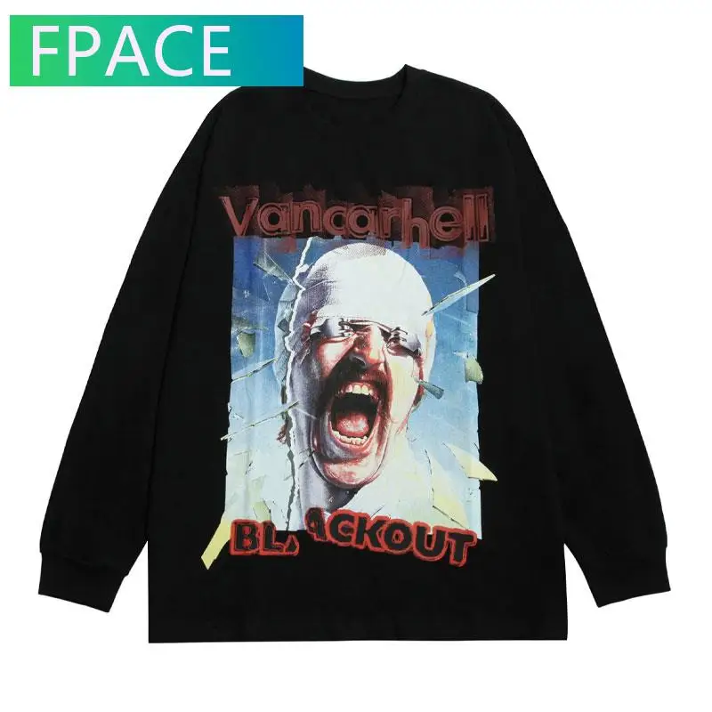 FPACE Oversized Tshirts Creative Poster Print Punk Rock Gothic Long Sleeve Tees Shirts Streetwear Mens Hip Hop Harajuku Tops
FPACE Oversized Tshirts Creative Poster Print Punk Rock Gothic Long Sleeve Tees Shirts Streetwear Mens Hip Hop Harajuku Tops
