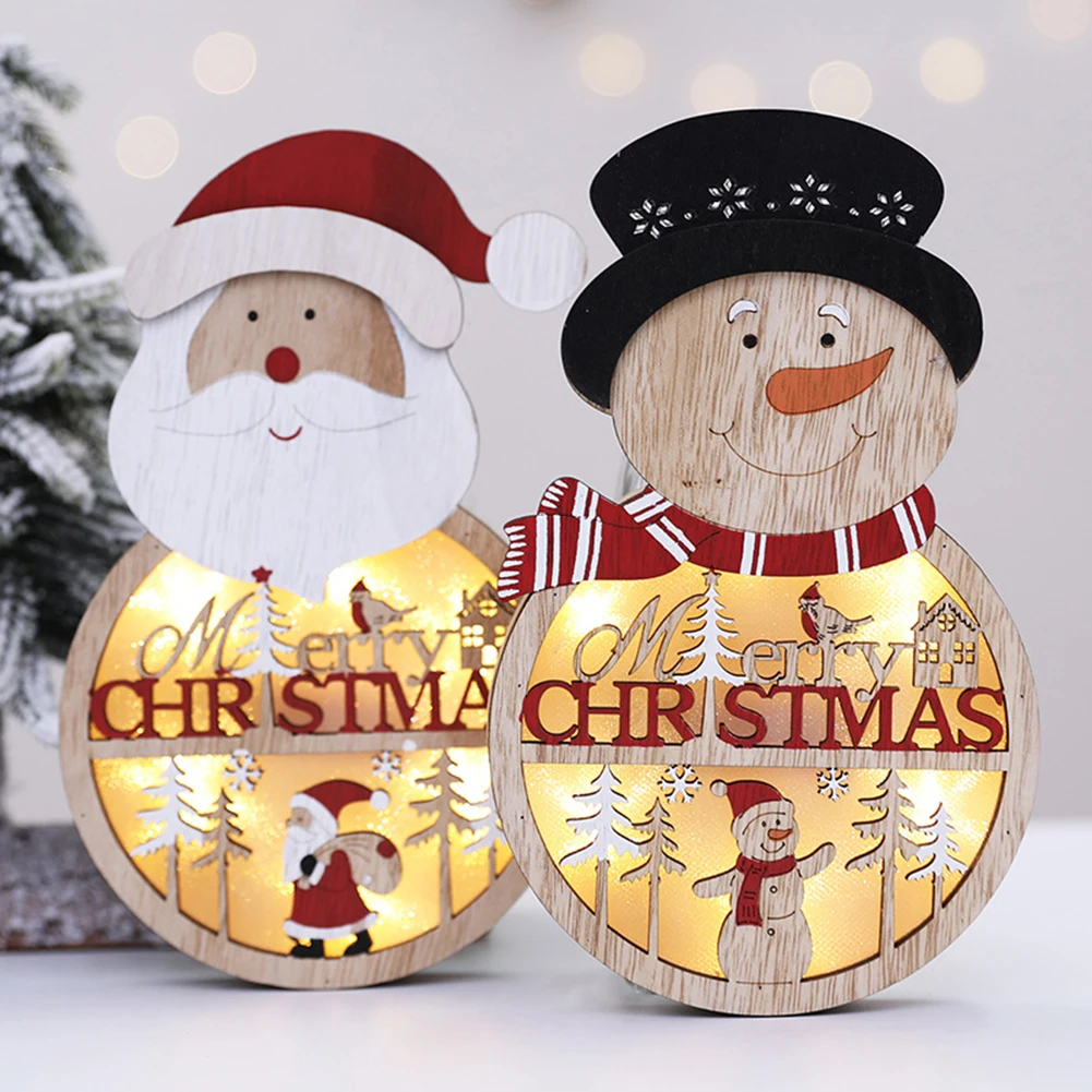 Christmas LED Night Light Wooden Luminous Santa Snowman Xmas Night Lamp Christmas Decoration for Home Party New Year 2022 Decor
Christmas LED Night Light Wooden Luminous Santa Snowman Xmas Night Lamp Christmas Decoration for Home Party New Year 2022 Decor