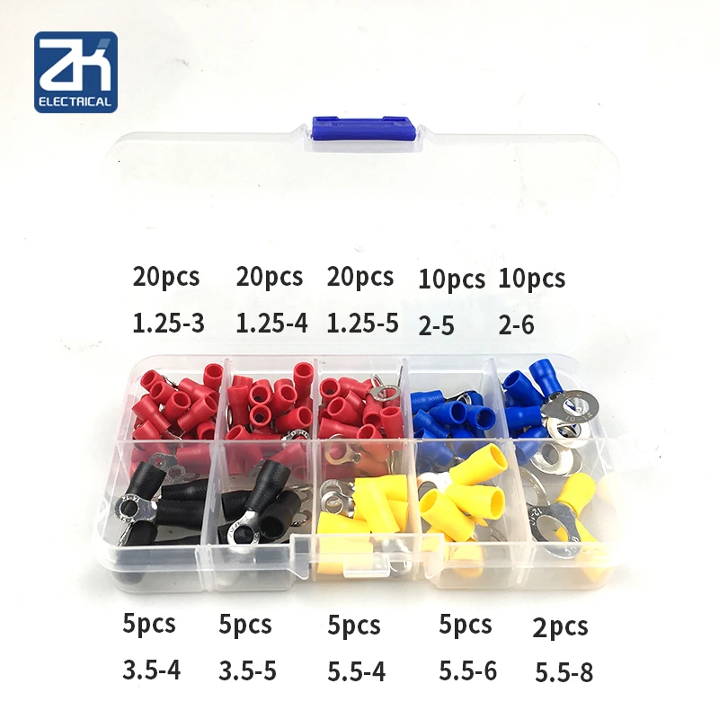 (102PCS 10Kinds RV) Ring Terminal Electrical Crimp Connector Kit Copper Wire Insulated Pin End Docking Box
(102PCS 10Kinds RV) Ring Terminal Electrical Crimp Connector Kit Copper Wire Insulated Pin End Docking Box