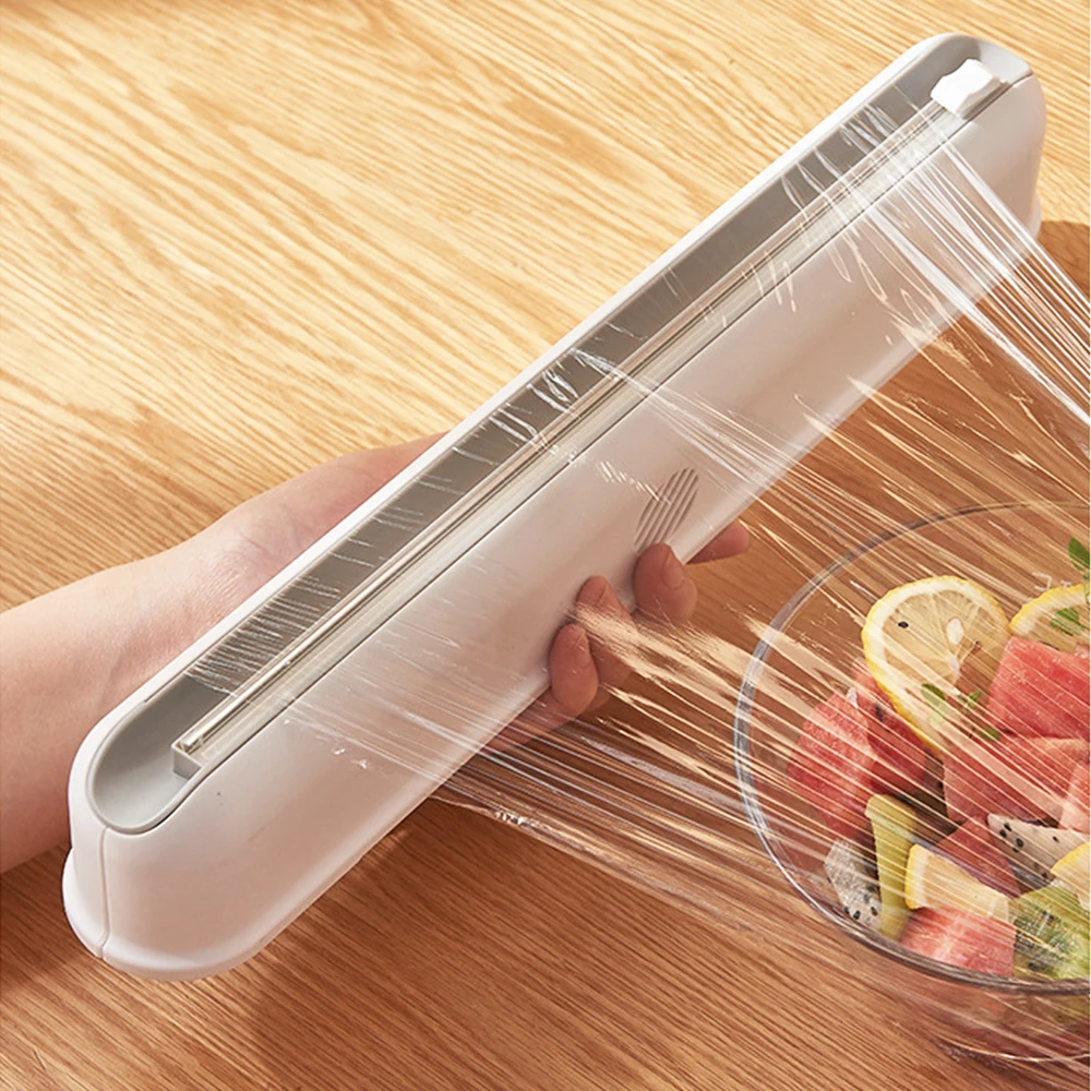 The new Cling Film Dispenser, Refillable Plastic Storage Box With Slide Cutter, Wall-mounted Plastic Wrap Food Cling Film Cutter
The new Cling Film Dispenser, Refillable Plastic Storage Box With Slide Cutter, Wall-mounted Plastic Wrap Food Cling Film Cutter