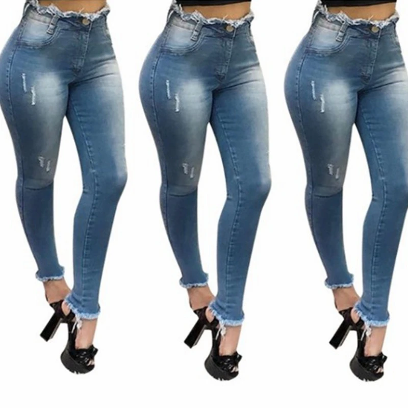 Highj Waisted Ripped Jeans Women Plus Size Fringed Pencil Trousers Stretch Skinny Jeans Lugentolo
Highj Waisted Ripped Jeans Women Plus Size Fringed Pencil Trousers Stretch Skinny Jeans Lugentolo