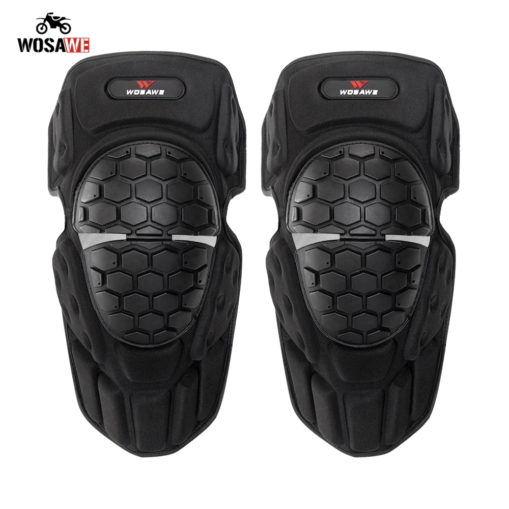 WOSAWE Мотоцикл наколенники Мотокросс езда Knee протектор Shin Brace защитообразующих