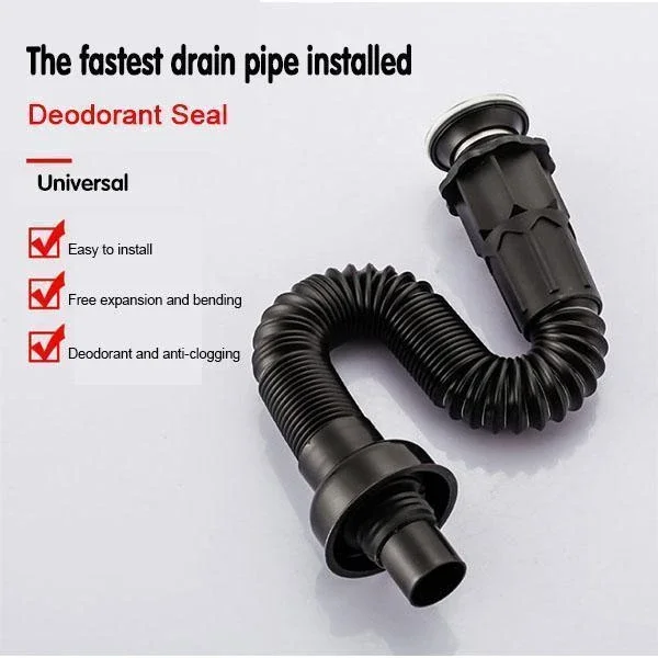 Glue-free Stainless Steel Drain Pipe Set Plumbing Hose Kitchen Flexible Retractable Sink Basin Water Drain Pipe Dropshipping
Glue-free Stainless Steel Drain Pipe Set Plumbing Hose Kitchen Flexible Retractable Sink Basin Water Drain Pipe Dropshipping